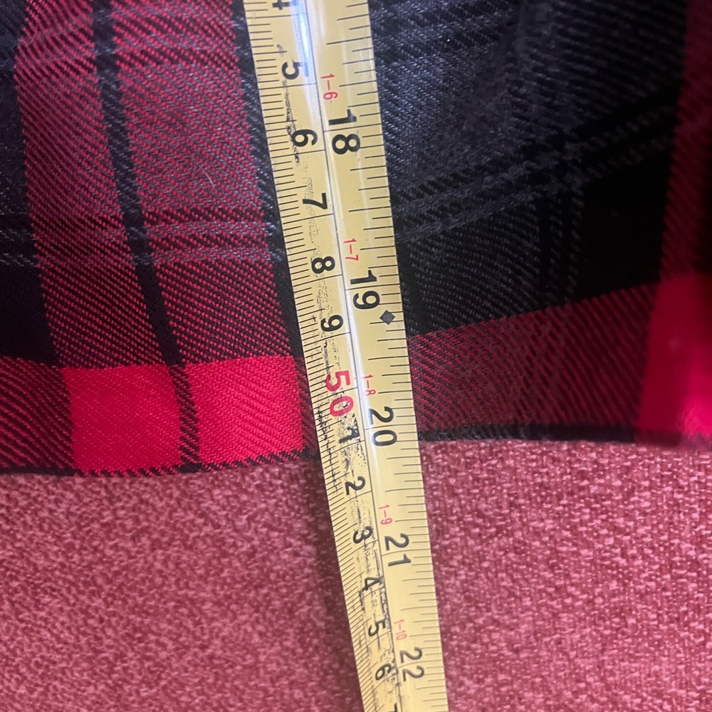 Vintage Red and Black Plaid pleated Skirt - Picture 8 of 8